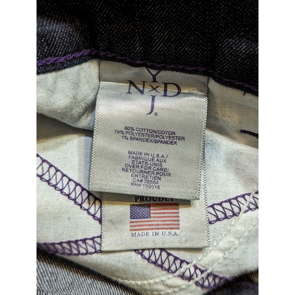 NYDJ Jeans Womens Size‎ 4 Cropped Midrise Capri Blue Denim Crop Dark Wash USA - Picture 12 of 13